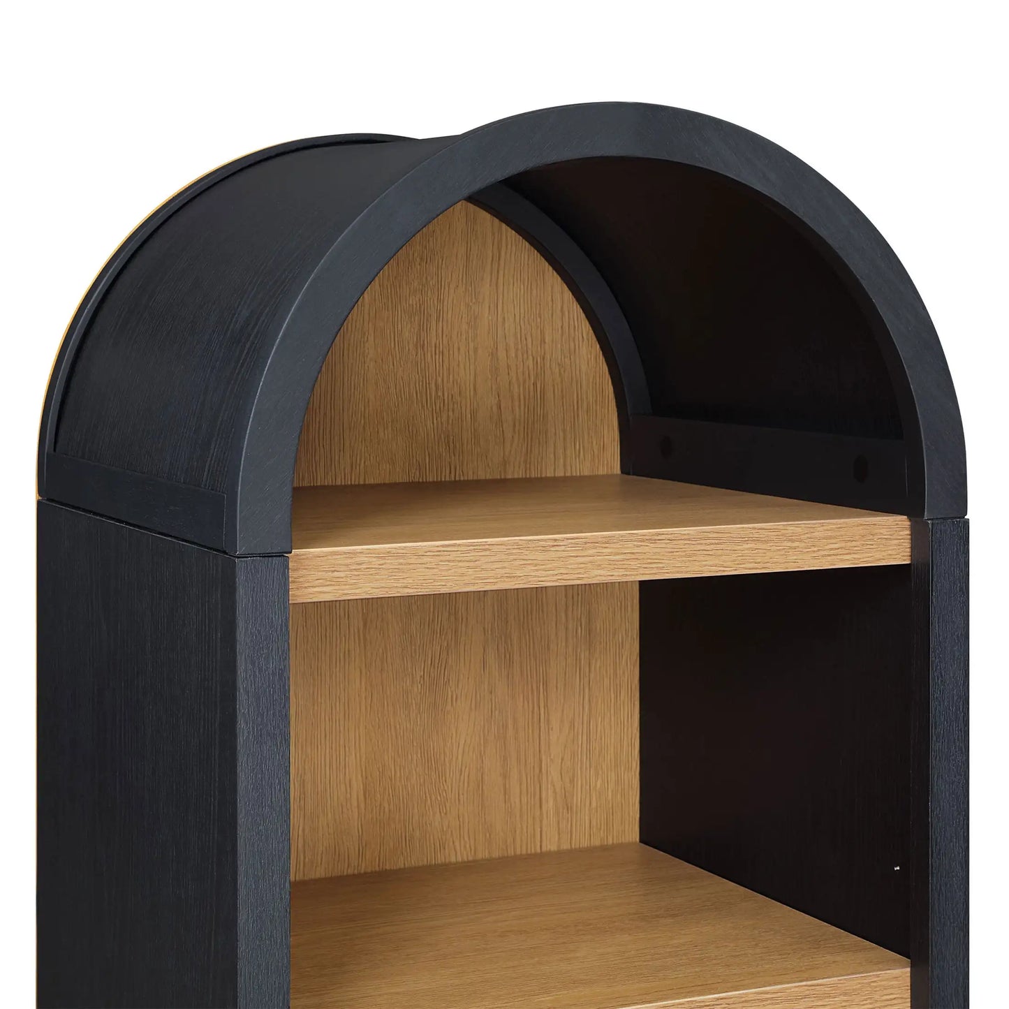 Juliet Narrow Arch Bookcase, Rich Black Finish bookshelf  bookcase  book shelf furniture  book storage